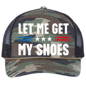 Let Me Get My Shoes Funny Voting Election 2024 Usa Retro Rope Trucker Hat Cap