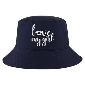 Love My Girl Soccer Cute Football Sports Mom Dad Boyfriend Cool Comfort Performance Bucket Hat