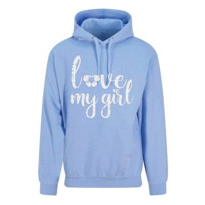 Love My Girl Soccer Cute Football Sports Mom Dad Boyfriend Unisex Surf Hoodie