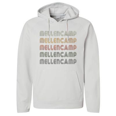 Love Mellencamp Grunge Vintage Black Mellencamp Performance Fleece Hoodie