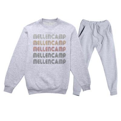 Love Mellencamp Grunge Vintage Black Mellencamp Premium Crewneck Sweatsuit Set