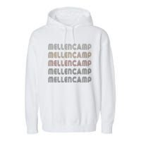 Love Mellencamp Grunge Vintage Black Mellencamp Garment-Dyed Fleece Hoodie