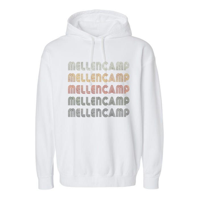 Love Mellencamp Grunge Vintage Black Mellencamp Garment-Dyed Fleece Hoodie