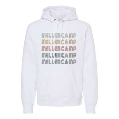 Love Mellencamp Grunge Vintage Black Mellencamp Premium Hoodie