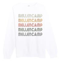 Love Mellencamp Grunge Vintage Black Mellencamp Premium Crewneck Sweatshirt