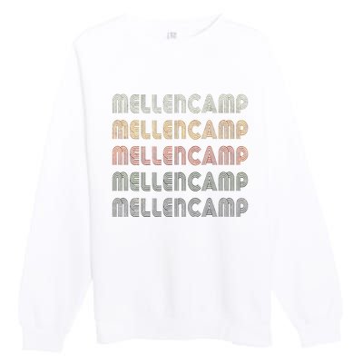 Love Mellencamp Grunge Vintage Black Mellencamp Premium Crewneck Sweatshirt