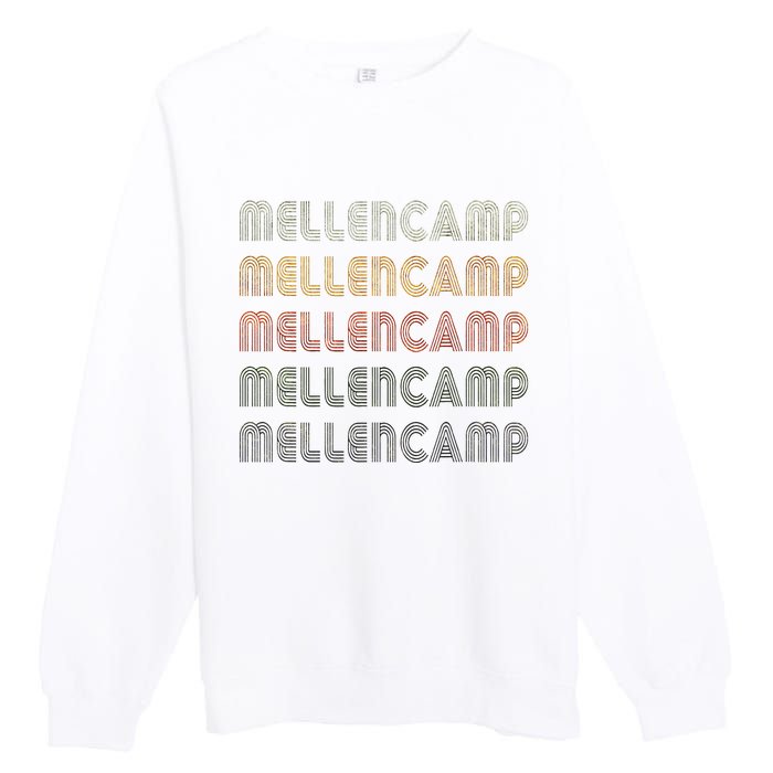 Love Mellencamp Grunge Vintage Black Mellencamp Premium Crewneck Sweatshirt