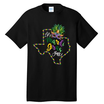 LetS Mardi Gras YAll Texas Souvenir Gift Tall T-Shirt