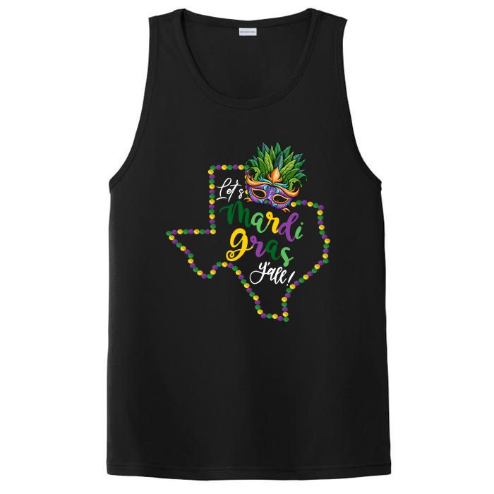 LetS Mardi Gras YAll Texas Souvenir Gift PosiCharge Competitor Tank