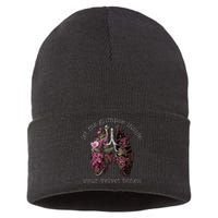 Let Me Glimpse Inside Your Velvet Bones Lung Wildflowers Sustainable Knit Beanie