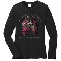 Let Me Glimpse Inside Your Velvet Bones Lung Wildflowers Ladies Long Sleeve Shirt