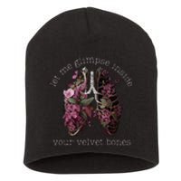 Let Me Glimpse Inside Your Velvet Bones Lung Wildflowers Short Acrylic Beanie