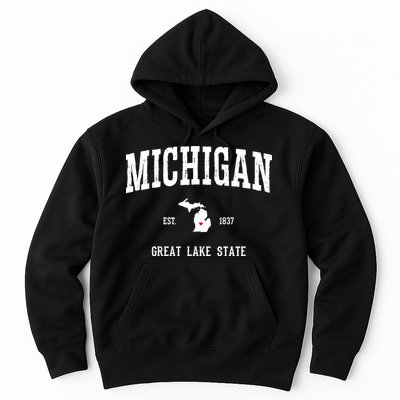 Love Michigan Great Lake State MI Est 1837 Home Hoodie