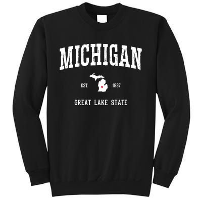 Love Michigan Great Lake State MI Est 1837 Home Sweatshirt