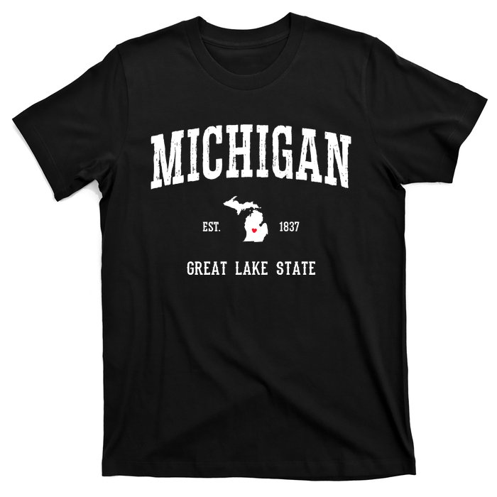 Love Michigan Great Lake State MI Est 1837 Home T-Shirt