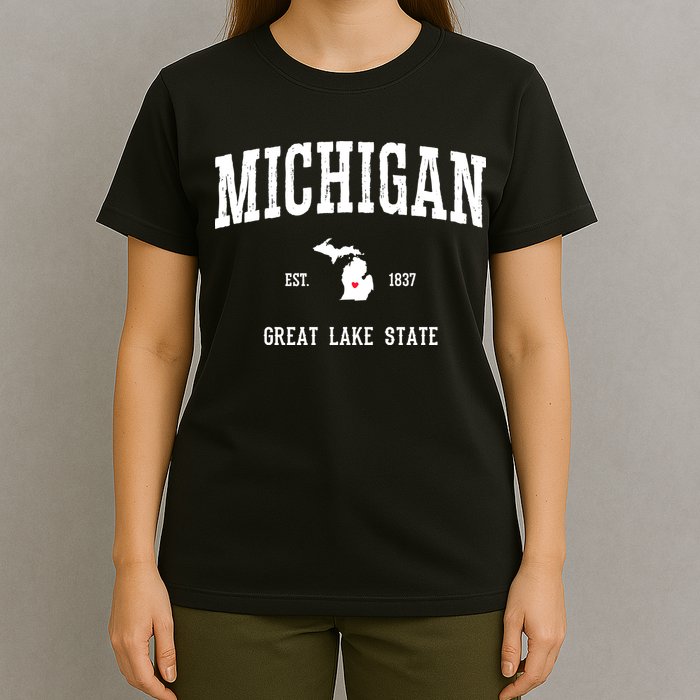 Love Michigan Great Lake State MI Est 1837 Home T-Shirt