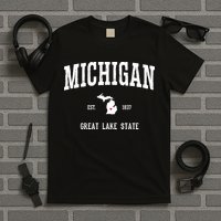 Love Michigan Great Lake State MI Est 1837 Home T-Shirt