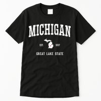 Love Michigan Great Lake State MI Est 1837 Home Tall T-Shirt
