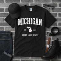 Love Michigan Great Lake State MI Est 1837 Home Tall T-Shirt