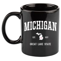 Love Michigan Great Lake State MI Est 1837 Home 11oz C Handle Ceramic Mug