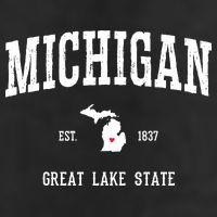 Love Michigan Great Lake State MI Est 1837 Home 11oz C Handle Ceramic Mug