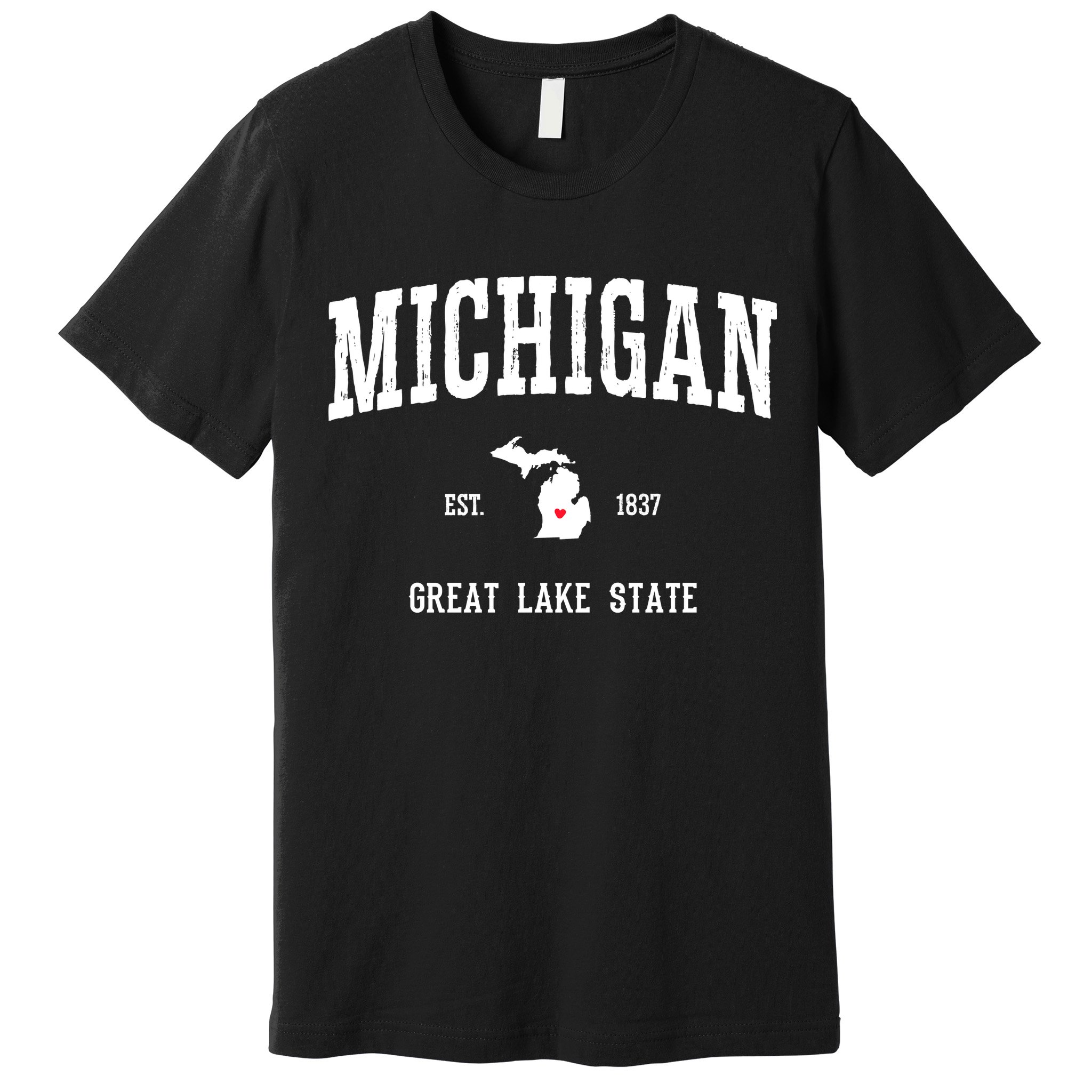 Love Michigan Great Lake State MI Est 1837 Home Premium T-Shirt