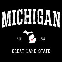 Love Michigan Great Lake State MI Est 1837 Home Tie-Dye T-Shirt