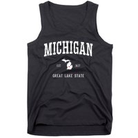 Love Michigan Great Lake State MI Est 1837 Home Tank Top