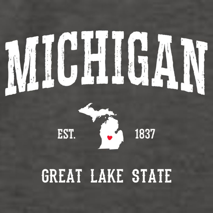 Love Michigan Great Lake State MI Est 1837 Home Vector Backpack