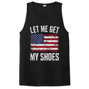 Let Me Get My Shoes Funny Saying American Flag PosiCharge Competitor Tank