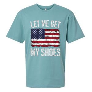 Let Me Get My Shoes Funny Saying American Flag Sueded Cloud Jersey T-Shirt