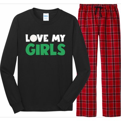 Love My Golf Gift For Mom Dad Daughters Golf Gift Long Sleeve Pajama Set