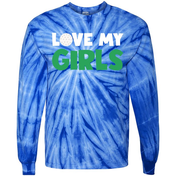 Love My Golf Gift For Mom Dad Daughters Golf Gift Tie-Dye Long Sleeve Shirt