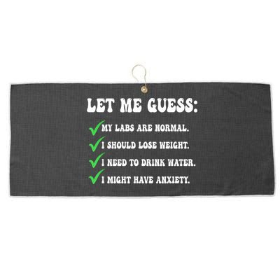 Let Me Guess My Labs Are Normal. I Should Lose Weight. Large Microfiber Waffle Golf Towel