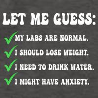 Let Me Guess My Labs Are Normal. I Should Lose Weight. Vector Backpack