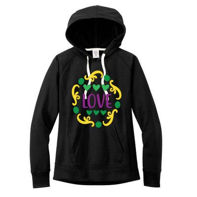 Love Mardi Gras Women's Fleece Hoodie