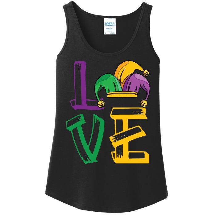 Love Mardi Gras Funny Mardi Gras Party Ladies Essential Tank