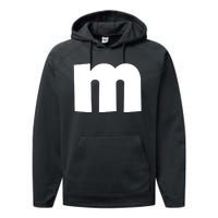 Letter M Groups Halloween Matching Team Easy Lazy Costume Performance Fleece Hoodie