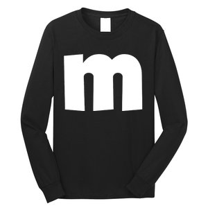 Letter M Groups Halloween Matching Team Easy Lazy Costume Long Sleeve Shirt