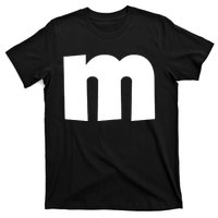 Letter M Groups Halloween Matching Team Easy Lazy Costume T-Shirt