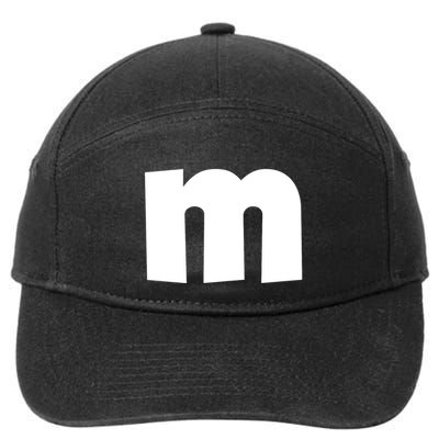 Letter M Groups Halloween Matching Team Easy Lazy Costume 7-Panel Snapback Hat