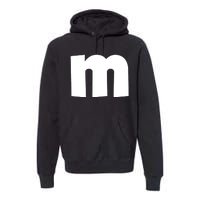 Letter M Groups Halloween Matching Team Easy Lazy Costume Premium Hoodie