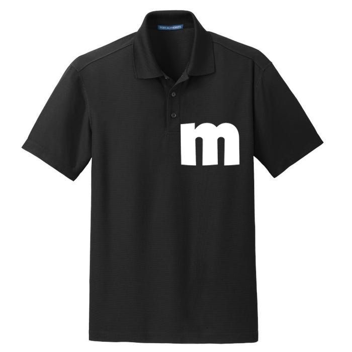 Letter M Groups Halloween Matching Team Easy Lazy Costume Dry Zone Grid Polo