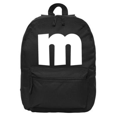 Letter M Groups Halloween Matching Team Easy Lazy Costume 16 in Basic Backpack