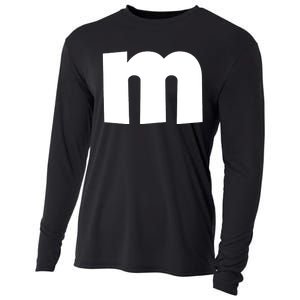 Letter M Groups Halloween Matching Team Easy Lazy Costume Cooling Performance Long Sleeve Crew