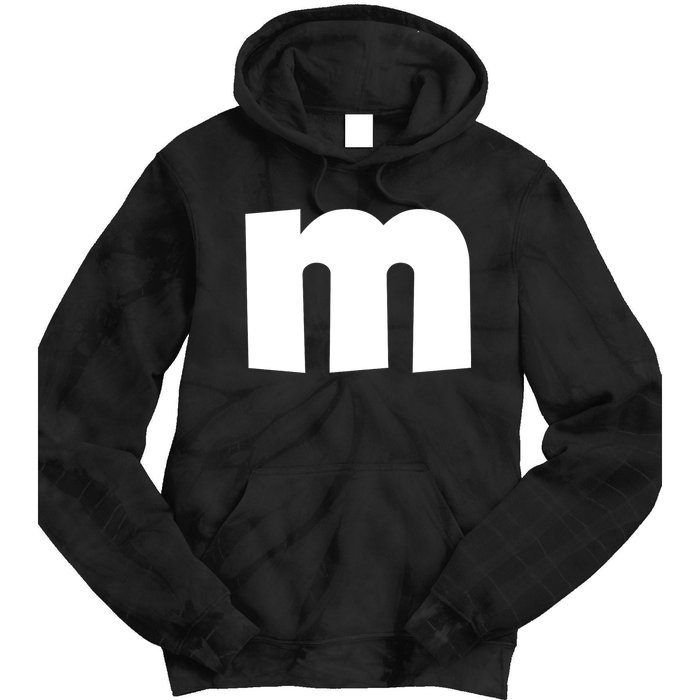 Letter M Groups Halloween Matching Team Easy Lazy Costume Tie Dye Hoodie