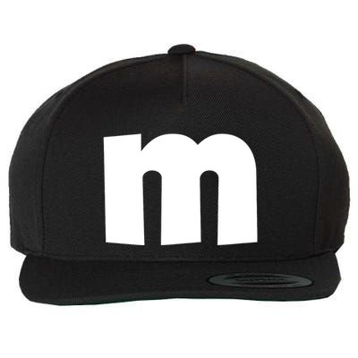 Letter M Groups Halloween Matching Team Easy Lazy Costume Wool Snapback Cap