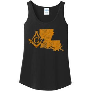 Louisiana Masons Grand Lodge F&Am La Mason FatherS Day Ladies Essential Tank