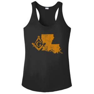 Louisiana Masons Grand Lodge F&Am La Mason FatherS Day Ladies PosiCharge Competitor Racerback Tank