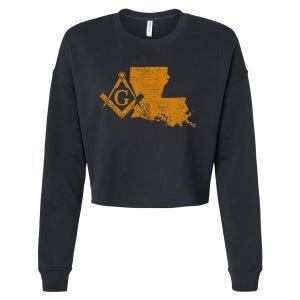 Louisiana Masons Grand Lodge F&Am La Mason FatherS Day Cropped Pullover Crew